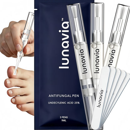 Antifungal Pen - Cures Most Athlete'sFoot, Jock Itch, and Ringworm -25%Undecylenic Acid with added Tea Tree,Jojoba, Clove Bud Oils & Aloe - 3-PackTwist Pen (9ML Volume)(2Pack)